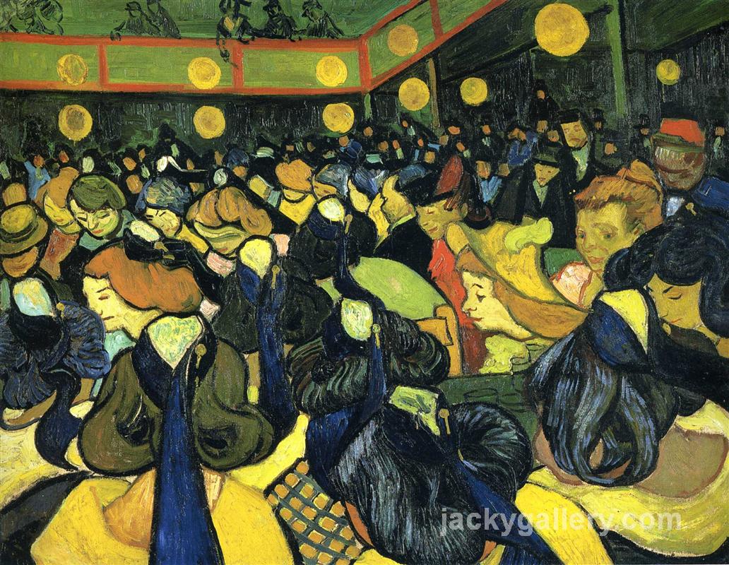 The ballroom at Arles, Van Gogh painting